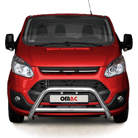 Pare-Buffle Avant Pour Ford Transit Custom 2012-2018 Argent (1/5)