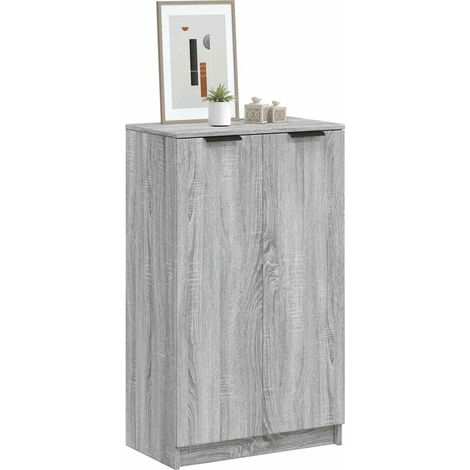 Schuhschrank Grau Sonoma 59x35x100 cm Holzwerkstoff (1/5)
