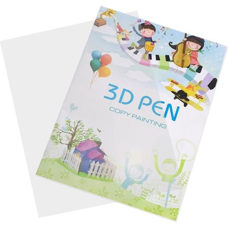 Lot de 40 pochoirs pour stylo 3D, réutilisables, avec film transparent, papier épais pour impression 3D, modèles créatifs pour enfants et débutants, idéal pour la maison et l'école (1/5)