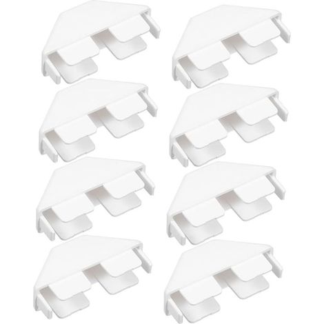 8 Pièces Chapeau De Clôture Accessoires Pour Poteaux De Clôture Capuchons De Poteaux De Garde-corps Support De Poteau De Clôture Capuchons De Poteau De Pont Pvc Blanche 7.642.2cm (1/5)