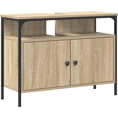 Maison Exclusive - Waschbeckenschrank mit Tür Braun 80 x 30 x 60