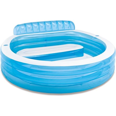 Piscina de jardin con asientos 229x218cm intex 57190