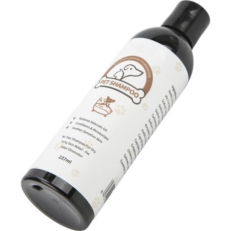 Shampoing pour animaux de compagnie 237 ml, apaisant pour peaux sensibles, nettoyant et revitalisant pour chiens et chats. (1/5)