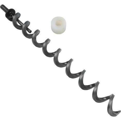 Screw-in push rod and nylon brush kit for pellet grates, 39cm metal replacement part with ring for outdoor barbecue repair and maintenance (1/3)