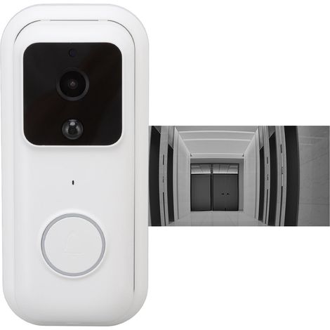 Sonnette vidéo sans fil HD 1080p avec vision nocturne, microphone clair et surveillance à distance via Wi-Fi pour l'application Tuya-AquaForge (1/5)