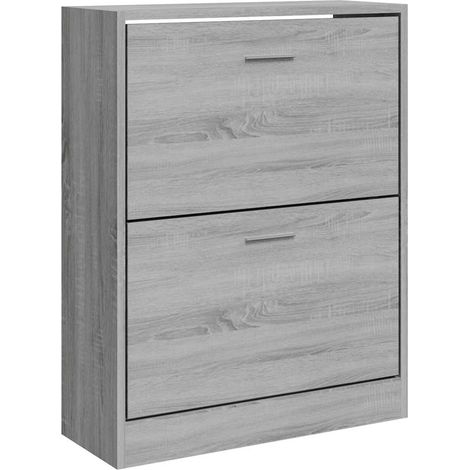 Maison Exclusive - Scarpiera Grigio Sonoma 63x24x81 cm in Legno Multistrato