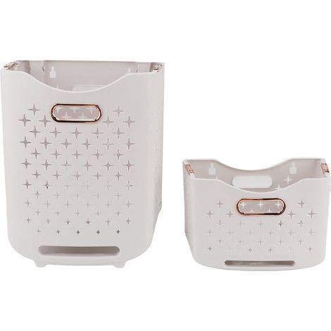 Panier à linge roulant, pliable, trieur de linge, organisateur, paniers à linge suspendus pliables, panier à linge sale doré (1/5)