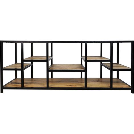 Meuble TV Levels Naturel/Noir 140x40x55 - HSM - Contemporain - Design - Porte(s) et tiroir(s) (1/3)