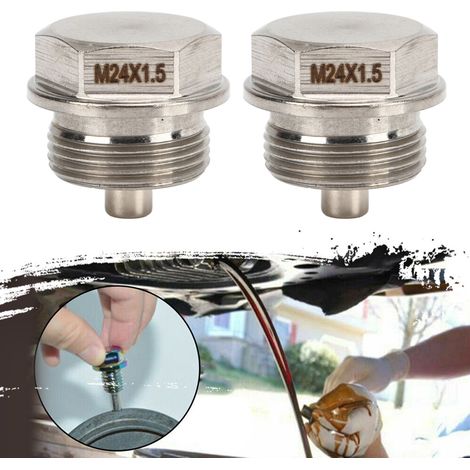 Magnetische Ölablassschraube M24x1,5 mm aus Edelstahl mit Kupferdichtung, Teilenummer 11137605018, kompatibel mit BMW X1, X3, X4, X5 und Z4 (wird paarweise verkauft). (1/5)