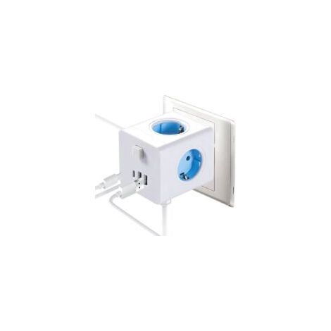 7-in-1-Steckdosenleiste mit USB-Anschluss, Schalter und mobilem, kabellosem Netzteil – ideal für Büro, Zuhause und unterwegs. – Crezuo (1/4)