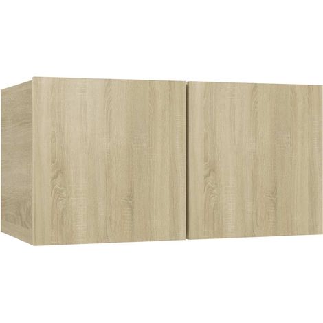 Meuble TV suspendu Banc TV Meuble de rangement - Chêne sonoma 60x30x30 cm fr2699 - Maison La Vie