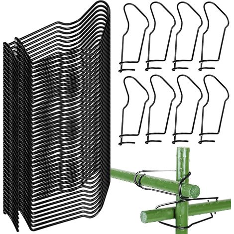 Verbindungsclips für Rankgitter, 50er-Packung Verbindungsclips für Rankgitter an Dach, Garten, Balkon, Gewächshaus, Pflanzenkäfige (16 mm)