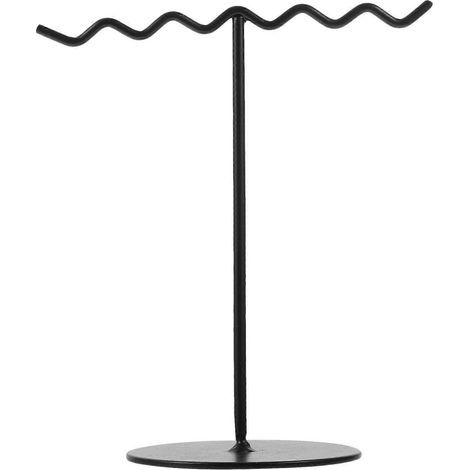 Schmuckständer, Ohrringhalter, Halskettenständer – 13,5 x 12 x 7 cm – Schwarz (1/3)