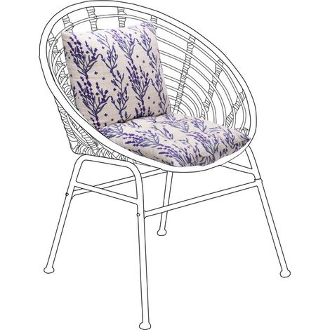 Gardenista - Cuscini per panche a 3 posti per mobili da giardino, Cuscini per panche trapuntati resistenti all'acqua, Cuscini di ricambio per panche da giardino - Lavanda (1/5)