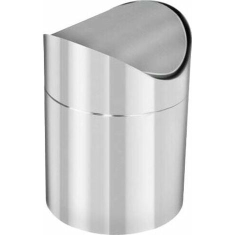 Edelstahl-Badezimmerabfalleimer, silber, 12 x 16 cm - Edelstahl-Badezimmerabfalleimer, silber, 12 x 16 cm (1/5)
