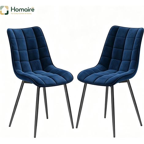 Chaise de jardin en métal bleu 46 x 39 x 85.5 cm HOMAIRE (1/5)
