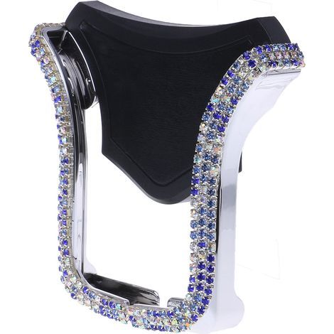 Soporte universal para teléfono de coche con cristal Bing para montaje en la rejilla de ventilación del coche, diamantes de imitación C