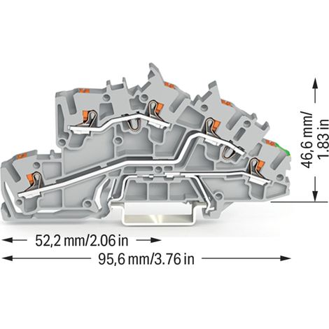 WAGO Installationsetagenklemme 2203-7645 2,5 mm² mit Drücker 50 Stk