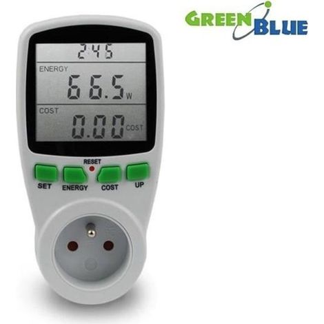 Compteur d\'énergie Wattmètre Compteur d\'électricité Moniteur d\'énergie GreenBlue GB202-Ywey (1/2)