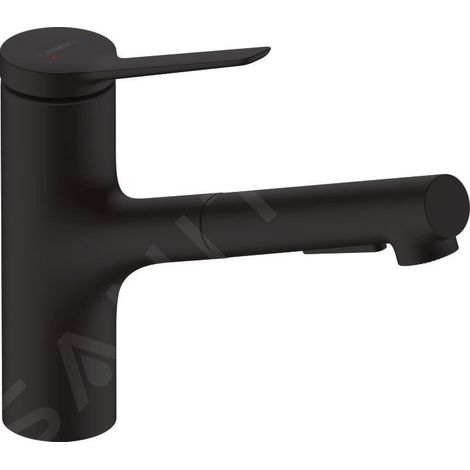 Hansgrohe Zesis M33 - Mitigeur d’évier avec douchette extractible, sBox, noir mat 74821670 (1/5)