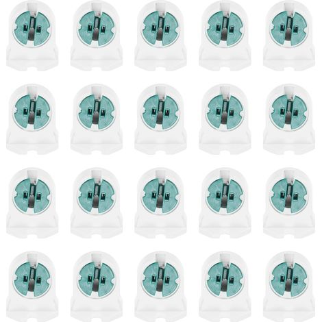 Support de Lampe T5, 24 Pièces, Douille de Lampe Sans Shunt G13 pour les Tubes Fluorescents Intégrés à LED, Blanc Vert (1/5)