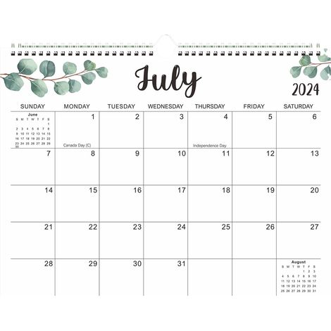 Calendrier Murale - 18 Mois De Juillet 2024 À Décembre 2025 - Format 33 X 29 Cm - Design Végétal - Pour Bureau Maison Ou Salle De Classe - 1 Pièce (1/5)