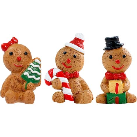 3 Stück Kaminsims Weihnachtsschmuck Harz Dekoration