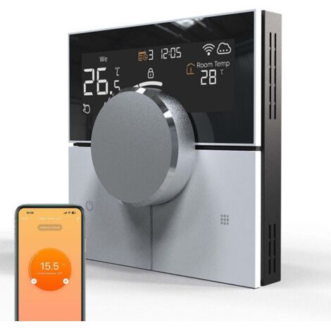 Programmable Smart Thermostat for 3A Wi-Fi Water Floor Heating, Compatible with Alexa and Smart Life App (1/5)