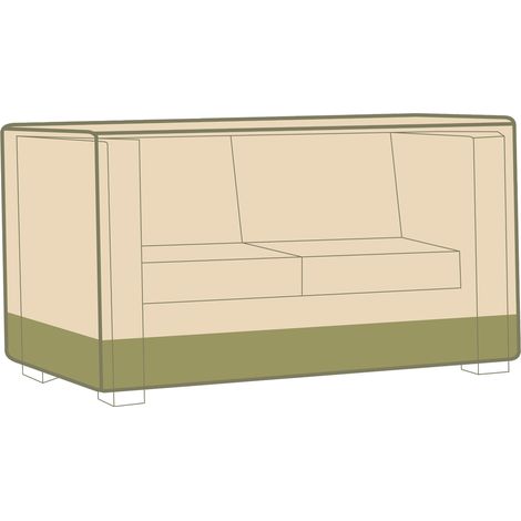 Aoodor Heavy Duty Patio Loveseat Cover, 600D Waterproof Oxford Outdoor Couch Cover-147.32W × 96.52D × 91.44H cm
