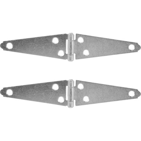 Charnière De Porte for Cabanon Argent 20x5x0.5cm 2 Pièces (1/5)