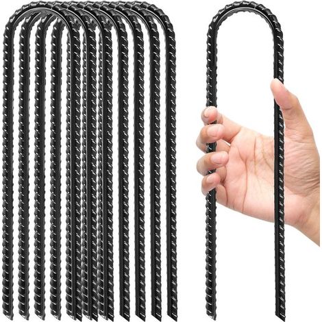 8 anclajes de acero inoxidable para suelo，de 30 cm de largo y 6 cm de ancho (1/5)