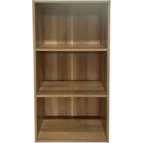 Domo Mea Libreria a 3 Ripiani - Effetto Legno Naturale - 40x29x80 cm (1/3)