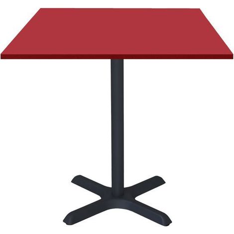 Table 70 x 70 cm - modèle Dina rouge uni