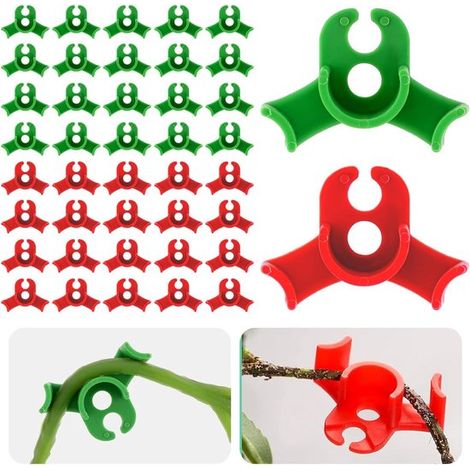 LST Clips Pflanzentraining 90 Grad Winkel 40 Stück Rot und Grün (1/5)