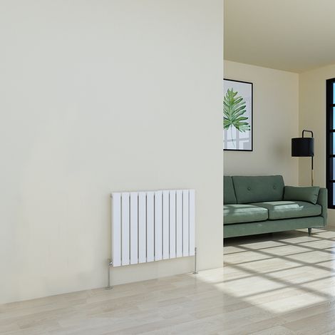 Warmehaus White Radiator Flat Panel Horizontal Double 600x748mm