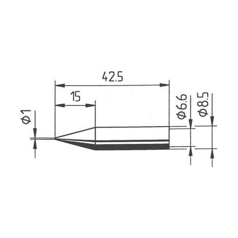 Ersa 842 BD punta de soldador de estaño 1 mm