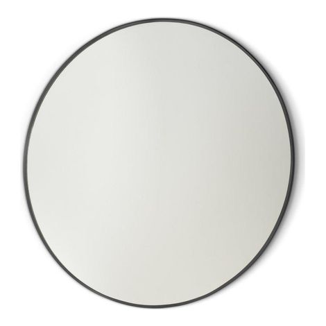 Royal Plaza Merlot miroir 60x60cm sans éclairage rond Verre Noir mat