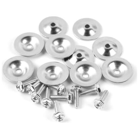 20Pcs Set UTV Skid Plate Washers and Bolt Kits Compatible with Polaris General Ranger RZR 500 570 700 800 900 1000 Turbo Skid Plate Fastener Replace 7556065 7518529 (1/5)