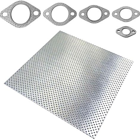 Feuille Plaque Joint pour Culasse Pot d'échappement Collecteur Epaisseur 1,6mm à découper 20 x 20cm, papier joint d'échappement métallique pour Auto Moto (1/5)