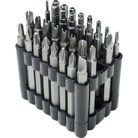 Brüder Mannesmann M29732 Kit inserti 32 parti TORX Tamper Resistant, Croce Phillips, Croce Pozidriv, Taglio, Dado con i