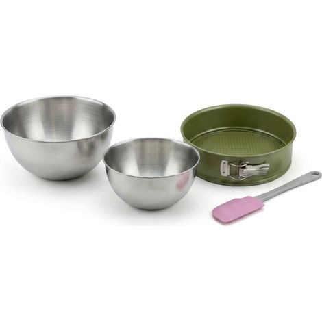 Set pâtisserie avec moule à manqué à charnière 26 cm, 2 bols à mixer et spatule Zenker (1/5)