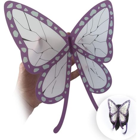 Pince à cheveux papillon en plastique pour cosplay Shinobu, accessoire de coiffure pour femme (couleur). (1/5)