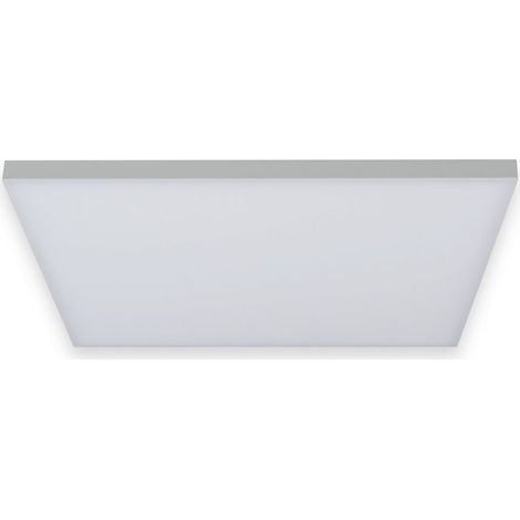Plafonnier LED Carré 45 cm Panneau Lumineux Sans Cadre Moderne en Métal et Plastique Blanc - PANGIVO (1/5)