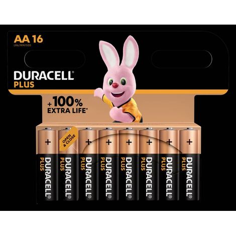 Duracell Plus-AA CP16 Pile LR6 (AA) alcaline(s) 1.5 V 16 pc(s) Y071262