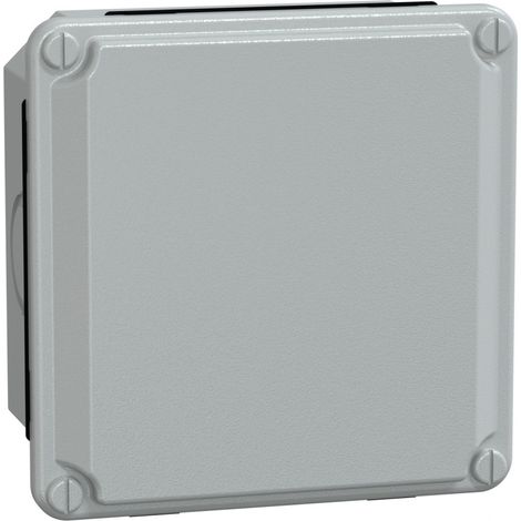 SCHNEIDER NSYDB1010M Boîte de connexion étanche carrée sans cônes semi-coupés IP55/IK07 105x105x49mm avec couvercle à fermetur (1/2)