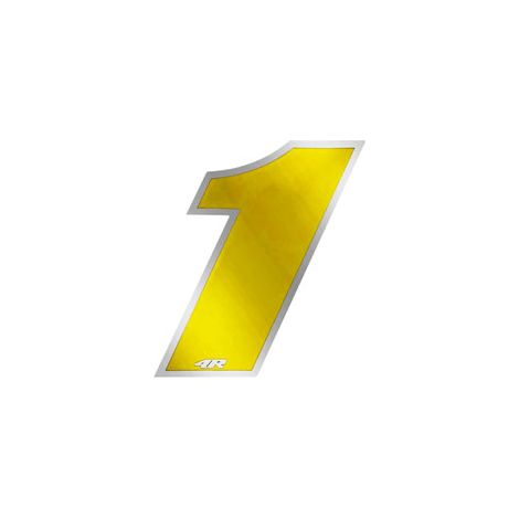 Numeri Gara Anodizzati 27 x 37 mm - Colore: GIALLO - Numeri: 1