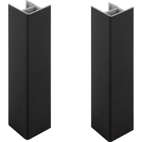 cyclingcolors 2x Connettore Zoccolino Battiscopa 120mm nero opaco Bordo Mobili Cucina Zoccolo Giunzione multiangolo angolare (1/3)