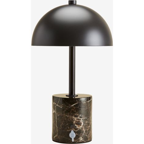 SKLUM Kabellose LED-Tischlampe aus Eisen und Naturstein Nicolas ↑35 cm Brauner Marmor Emperador (1/5)