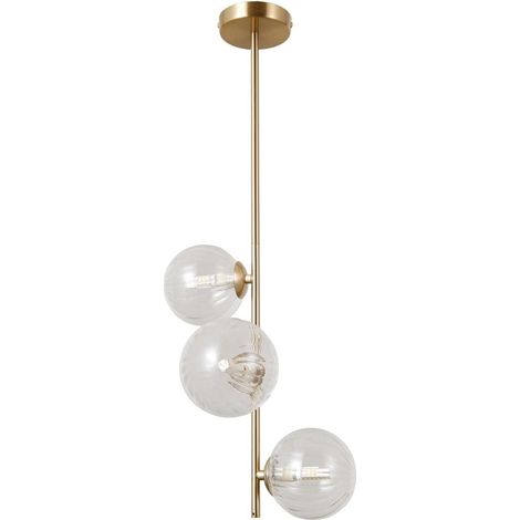 Lámpara colgante Toledo 3 G9 color oro italux PND-40717-3-HBR (1/3)