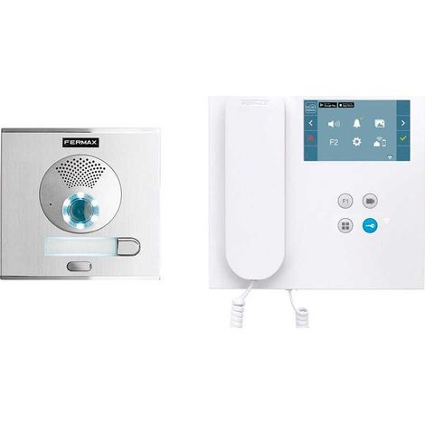 FERMAX 94411  Kit video placa CITY y monitor VEO WIFI DUOX PLUS 1L con pantalla 4,3 en plástico ABS de alto impacto